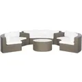 Beliani Lounge Set SEVERO Dunkelbraun 288x343x63