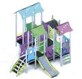 JVmoebel Spielturm Kinderspielplatz mit Rutschbahn und vielseitigem Spielbereich, Made in Europa