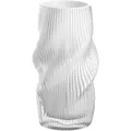 LEONARDO HOME Verdi Vase • 1 Stück • Kunstvolle Blumenvase für Tischdeko • Hingucker durch geschwungenes Design • Glasvase für Blumensträuße • Elegantes Tischaccessoire • Höhe 19,4 cm • weiß • 055274