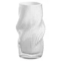 Leonardo VERDI Vase Blumenvase Dekovase Kalk-Natron-Glas Weiß satiniert H 20 cm