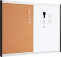 Amazon Basics Rechteckig Magnetisches Whiteboard, Doppel-Pinnwand, 58x43cm
