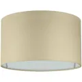 Wogati® Premium Lampenschirm | Ø40cm Höhe 25cm | Farbe: Beige | E14/E27 | rund | Baumwolle | für Stehlampen, Hängelampen, Tischlampen, Deckenlampen