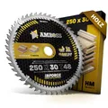 HM Kreissägeblatt 250x30 Z48 Wechselzahn für Akku Holz - Allround. AMBOSS WERKZEUGE® Sägeblatt 250mm komp. zu Dewalt DWE 7492 Mafell Erika 85 EC Einhell TE-CC 250. TC-TS 2025. Holzmann. Bernardo