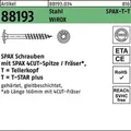 Tellerkopfschraube R 88193 Spitze/T-STAR 10x180/80-T50 Sta verz. WIROX 25St SPAX