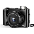 4K-Digitalkamera mit Vorder- und Rückkamera, 32 GB Speicherkarte (DC218)