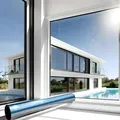 Spiegelfolie / Sonnenschutzfolie - Silber / 90x200 cm / Selbstklebend (Außen)