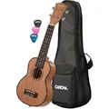 Cascha Premium Sopran Mahagoni Linkshänder Ukulele Set