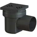 Kessel Kellerablauf DN 100 138x138mm, Rost Schwarz 36501