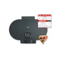 SEVERIN Duo-Waffeleisen Black Line, Doppelwaffeleisen für Herzwaffeln, PFAS-freie Beschichtung, mit Kontrollleuchte, praktische Kabelaufwicklung, 1.200 Watt, schwarz-matt, WA 2119