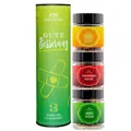 Hallingers Genuss Manufaktur Tee Geschenk-Set - 3 Sorten premium loser Tee in Gläsern, Probierset in edler Geschenk-Dose "Gute Besserung" vegane Tees, Geschenkidee für Frauen Männer