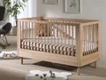 Babybett Kinderbett Gitterbett Juniorbett 70x140 Eiche massiv natur geölt