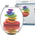 Schütte WC-Sitz Colorful Stones, mit Absenkautomatik und Holzkern, MDF