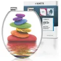MDF WC-Sitz COLORFUL STONES, mit Absenkautomatik