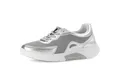 Gabor Damen Low-Top Sneaker, Frauen Halbschuhe,Sportschuhe,Freizeitschuhe,Turnschuhe,Laufschuhe,schnürschuhe,schnürer,Silber,39 EU / 6 UK