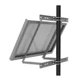 enjoy solar Aluminium verstellbare Masthalterung mit Neigungswinkel 30° -60° für Einzelpanel, Solarmodul, geeignet für Modulbreite 100-680mm (inkl. Schrauben und Muttern)