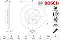 2x Bremsscheibe BOSCH 0986479F57 2 Bremsscheiben Vorderachse Vorne für BMW