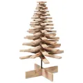 vidaXL Weihnachtsbaum, Tannenbaum Holz zum Schmücken, Christbaum Holzbaum DIY Weihnachten Dekoration, Dekobaum Weihnachtsdeko, 100cm Massivholz Kiefer