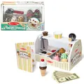 Melissa & Doug - Eisdiele aus Holz, 28-teilig, Für das Eisdielen-Rollenspiel mit 8 Sorten Eiscreme, Eistüten und Eisbecher, Spielgeld inklusive, Für Kinder ab 3 Jahren