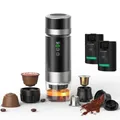 GOLDSTERN-TECH Reisekaffeemaschine Espresso To Go – 20 Bar 3-in-1 Espressomaschine mit 2 austauschbaren Akkus