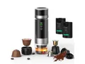 Goldstern-Tech Reisekaffeemaschine Espresso To Go – 20 Bar, 0.15l Kaffeekanne, Kapselsystem & Pulverfilter (wiederverwendbar), 3-in-1 Espressomaschine mit 2 austauschbaren Akkus
