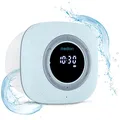 MEDION S66884 Duschradio mit Bluetooth (Badradio, UKW Radio, Saugnapf, LED-Display, IPX6 Wasserdicht, integrierter Akku, MD43884) blau