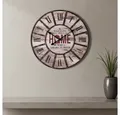 Feel2Home Wanduhr Wanduhr Uhr XXL Design Deko Wand Groß Küchenuhr Analog Vintage Metall (Edler Metallkranz)