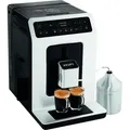 Krups EA891D Evidence Classic Doppel-Cappuccino, Kaffeevollautomat Aluminium-Front / Schwarz - Schwarz