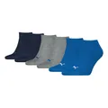 PUMA unisex Sneaker Socken Kurzsocken Sportsocken 3 Paar, Farbe:Mehrfarbig, Menge:3 Paar (1x 3er Pack), Größe:35-38, Artikel:-277 blue/grey melange