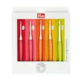 Prym 218440 Wollhäkelnadel Set prym.ergonomics, Kunststoff, multicolor, alabasterweiß, 3,5 mm - 6 mm