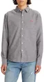 Levi's Herren Hemd Battery Housemark mit Logo, Slim Fit, Grau (Black Agate), XXL