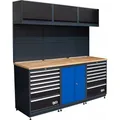 BGS SCHRANKWAND-SYSTEM "STARTER" HOLZ ARBEITSFLÄCHE 3 MODULE WANDREGAL STARTER