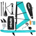 VirtuFit Supboard Surfer 305 - Türkis - Inklusive Windsurfer und Zubehör