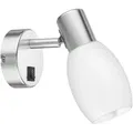 ledscom.de Wand-Leuchte LUPI mit Schalter, inkl. E14 LED Kerze Filament 3,567W 452lm warm-weiß