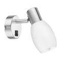 ledscom.de Wand-Leuchte LUPI mit Schalter, inkl. E14 LED Kerze Filament 3,567W 452lm warm-weiß