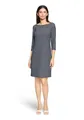 Betty Barclay Damen Etuikleid mit 3/4 Arm 38, Dunkelblau/Weiß