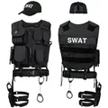 Black Snake Kostüm Taktisches Agenten-Kostüm für Fasching – FBI, SWAT, POLICE & mehr, Agentenkostüm SWAT FBI POLICE SECURITY XL/XXL
