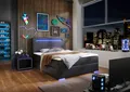 meise.möbel Boxbett Candela inkl. Bettkasten, Topper & LED-Beleuchtung an Kopfteil & Füßen