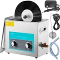 VEVOR 6 L digitaler Ultraschall Schallplatten Reinigungsgerät Edelstahl, 33 x 18 x 28,5 cm Ultraschallreinigungsgerät Ultraschallreiniger Ultrasc... - Silber