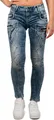 Cipo & Baxx Damen Slim Fit Jeans Stonewashed WD322 Blue W32/L34