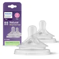 Philips AVENT Natural Response Sauger – 2x Sauger für Babyflaschen mit Durchflussstärke 4, für Babys ab 3 Monaten, BPA-frei (Modell SCY964/02)