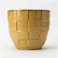 Teramico Blumentopf Pflanzgefäß "Egg Pot" Bronzo – Ø 21 bis 38 cm – Metallic (1 St), Frostfest, UV-Fest gelb Ø 38 cm x 31 cm