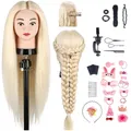 Trainingskopf Echthaar Blond 80% Friseur Modell Mannequin Kopf Styling Zubehör