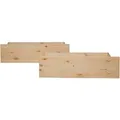 Homestyle4u Bettkasten 2er Set in Braun 82x22 53 cm 2195