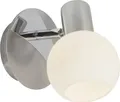 BRILLIANT Wandspot Tiara | zeitlose Wandleuchte | Metall/Glas | eisen/weiß | schwenkbar | 1x E14 max. 40 W