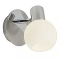Brilliant Spot Wandleuchte Tiara 1-flammig E14/40W Metall/Glas eisen/weiß