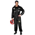 Widmann S.r.l. Kostüm Rennfahrer Overall Herren schwarz schwarz M