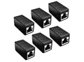 deleyCON deleyCON 6x CAT6 Patchkabel Koppler Modular Geschirmt 2x RJ45 Buchse Netzwerk-Adapter