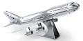 BASTELSET BAUSATZ METAL EARTH SILVER EDITION BOING 747 FLUGZEUG NEU