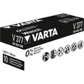 VARTA Silberoxid-Knopfzelle 377, Batterie, silber