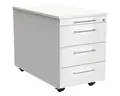 KERKMANN Container Artiline Transparent mit Metallbügelgriffen und leichtgängiger Teleskopkugelführung